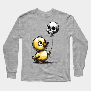 A duck and a skull balloon Long Sleeve T-Shirt